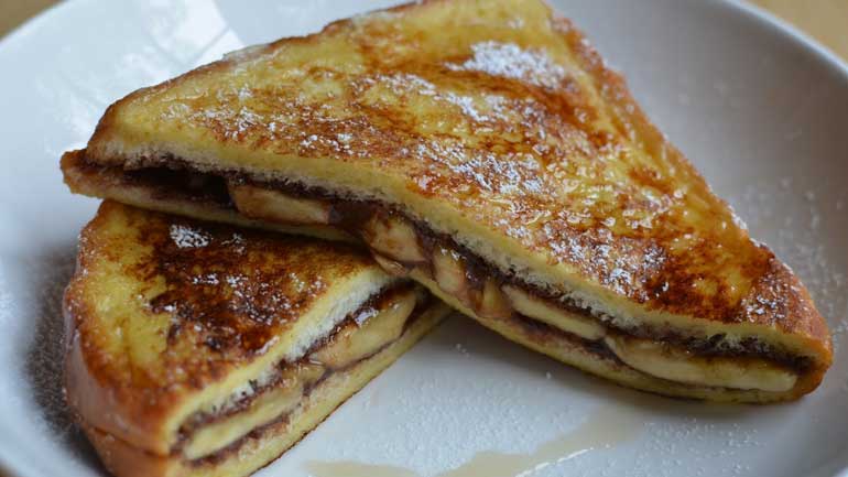 Σοκολατένιο τοστ στο τηγάνι